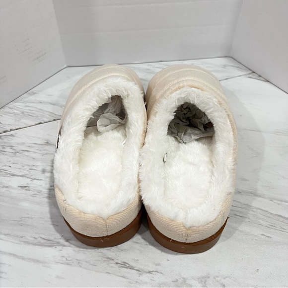 Sonoma Goods For Life Corduroy Clog Slippers Cream Beige Size 7/8 - Picture 5 of 9